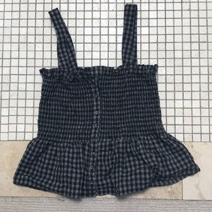 Never worn black and white stripped crop top